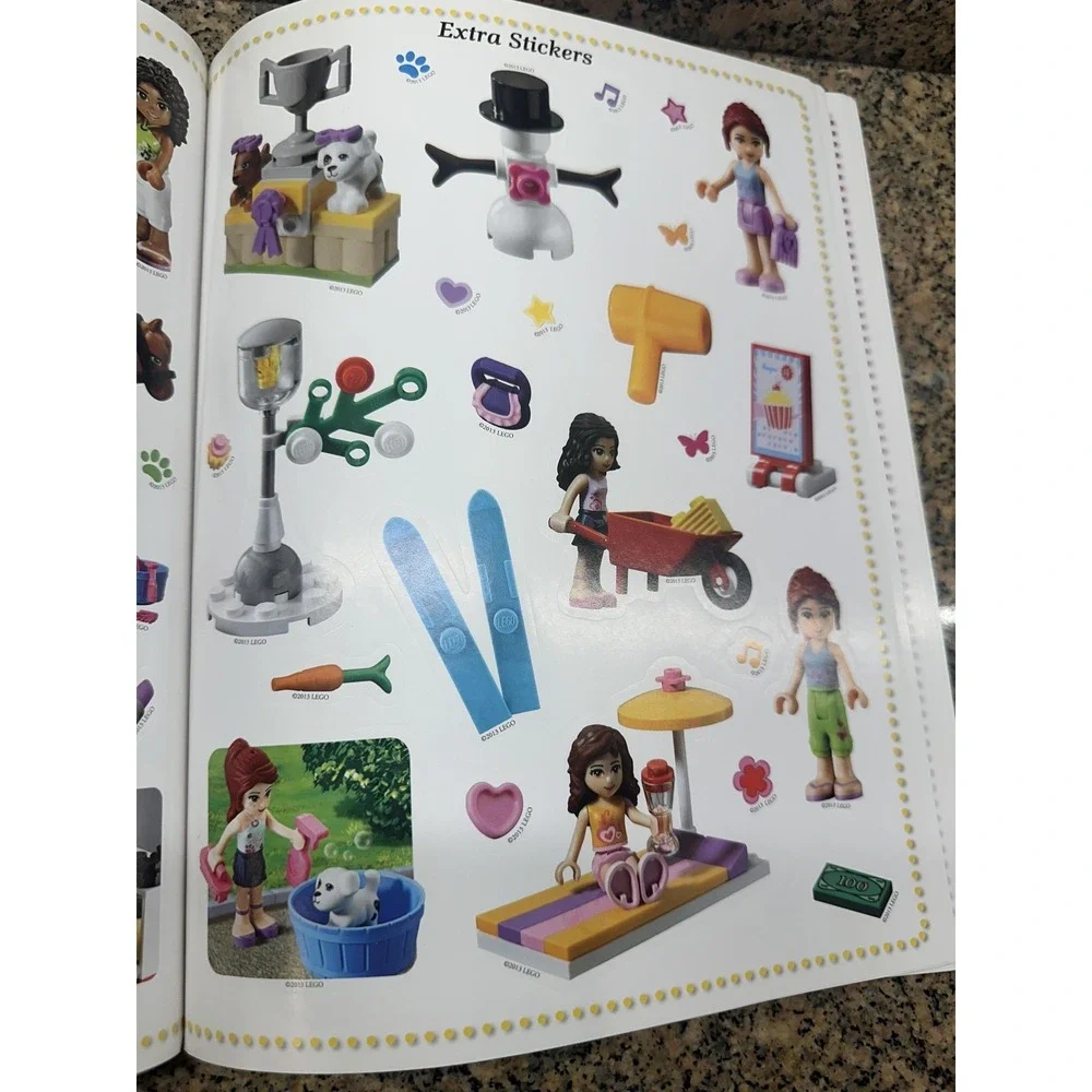 2013 LEGO‎ Friends Activity Sticker Sheets Lot Of 18 Pages Unisex Sticker Book